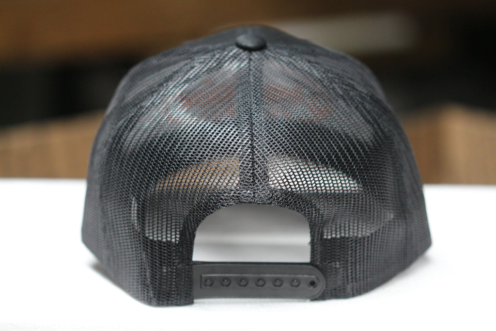 Black with Orange Mesh Imperial Tropicals Snapback Hat